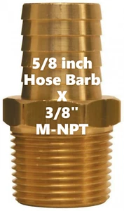 DIXON Raccordo tubo flessibile 5/8 pollici barra x 3/8" M-NPT maschio ottone - 1021006C - Foto 1 di 3