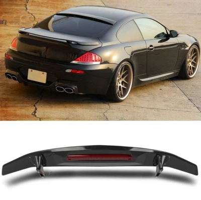 52" Rear Upper Trunk Spoiler Wing Lip w/ LED Brake Light For 6 Series M6 E63 E64 - Image 1 of 4