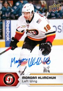 Morgan Klimchuk 2017-18 Upper Deck AHL Autograph Stockton Heat
