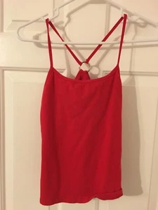 New Beautiful womans red Built in bra Tank top size Medium - Picture 1 of 1