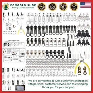 Zipper Repair Made Easy: 255-Pc Kit Includes Sliders & Installation Tool - Picture 1 of 10