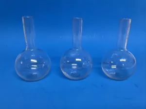 Vintage TWO'S COMPANY Bud Vase Hand Blown Clear Glass SET OF 4 - Picture 1 of 6