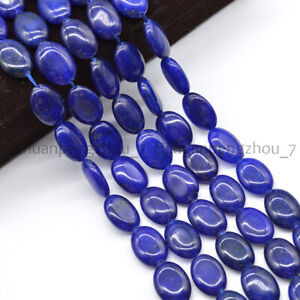 Dark Blue Sapphire 13x18mm Egg-shaped Oval Gemstone Loose Beads 15''