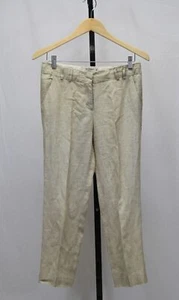 ETRO Linen Metallic Cropped Pants Size 42 - Picture 1 of 11