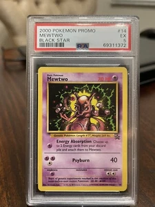 Graded PSA 5 2000 POKEMON PROMO MEWTWO BLACK STAR - Picture 1 of 2