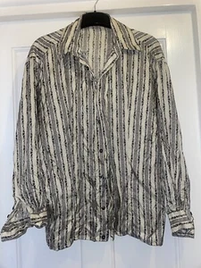Oversized Versace Silk shirt with hidden buttons - Picture 1 of 7