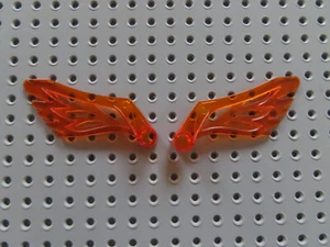 LEGO 2 x Ali con foro per spillo 15105 arancione trasparente 70155 - Foto 1 di 1