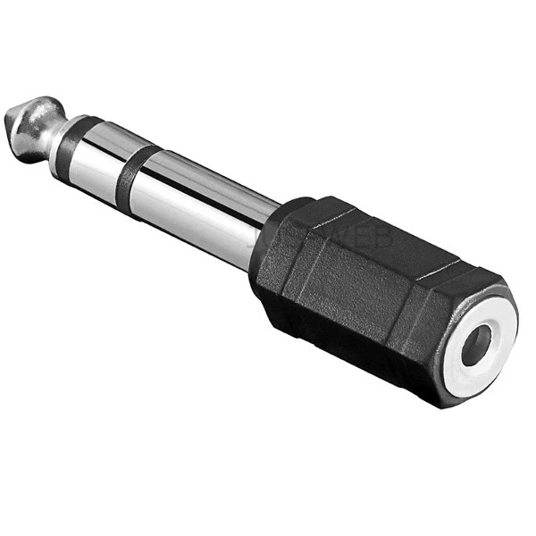 Goobay Adapter 6,35mm zu 3,5mm Klinke - Schwarz (11100)