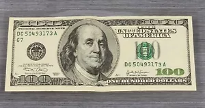 2003 $100 One Hundred Dollar Bill Federal Reserve Legal Tender Note Cash Money - Picture 1 of 2