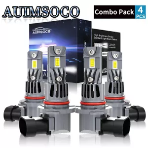 For Chevrolet Celebrity 1990 LED Headlights Combo High Low Beam 9005+9006 Bulbs - Picture 1 of 16
