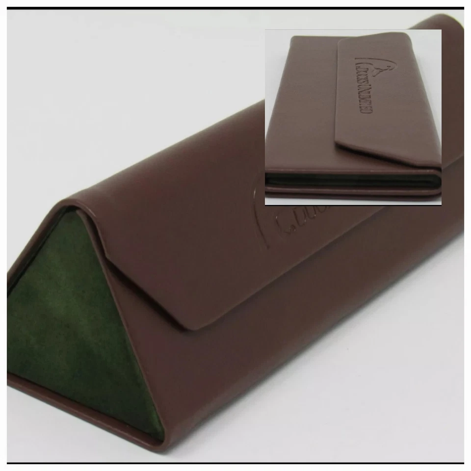Ducks Unlimited Eye Glasses Case Triangular Leather Magnetic Flap