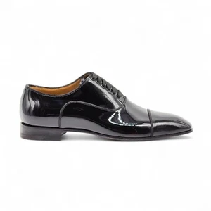 Christian Louboutin Greggo Oxford Tuxedo Patent Leather Shoes Black EU 40 US 7 - Picture 1 of 7