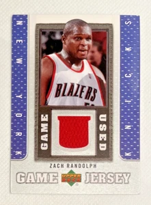 2007-08 Upper Deck - UD Game Jersey #GJ-ZR Zach Randolph - Blazers - Knicks - Picture 1 of 2