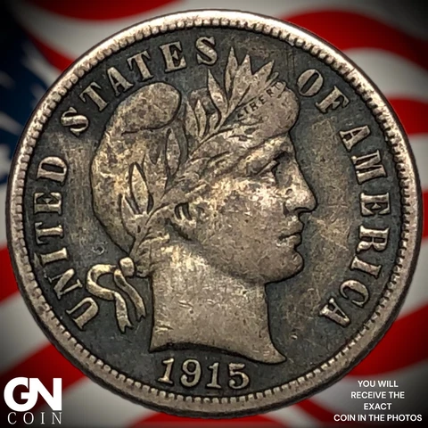 1915 S Barber Dime  Q4251 Cover
