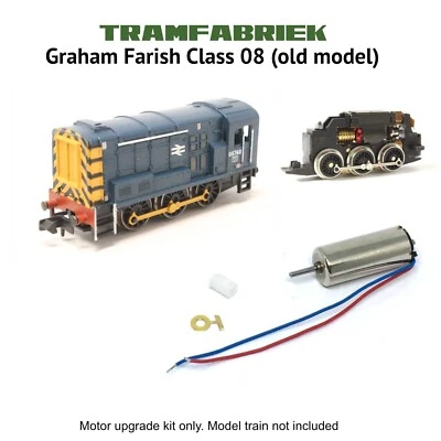 Graham Farish Class 08 (Poole version) - 12V Coreless motor upgrade N gauge - Image 1 of 4