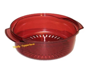 1 Tupperware Stack Cooker Colander REPLACEMENT Piece Approx. 9.25" Red 2195 NEW - Picture 1 of 2