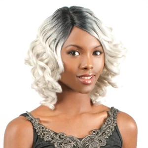 HARRIS - R&B COLLECTION TRUE LUXURY SWISS SILKY LACE FRONT HUMAN HAIR BLEND WIG - Picture 1 of 2