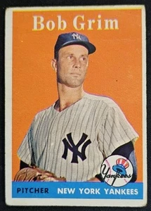 1958 Topps #224 Bob Grim New York Yankees - PR - Picture 1 of 2