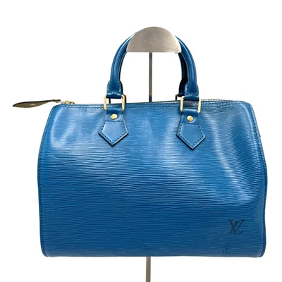 Louis Vuitton Epi Speedy 25 M43015 Hand Bag Leather Toledo Blue USED  #SP0955 - Image 1 of 4