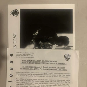Paul Simon, comunicado de prensa + foto promocional, para álbum The Paul Simon Collection - Imagen 1 de 1