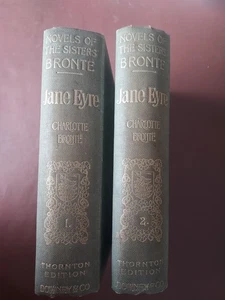 Jane Eyre 2 Vols (The Thornton Edition) by Charlotte Bronte, Downey and Co 1898. - Picture 1 of 3