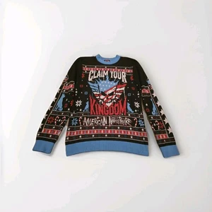 Ausverkauft Herren Schwarz Cody Rhodes Claim Your Kingdom Ugly Holiday Pullover XL - Bild 1 von 4