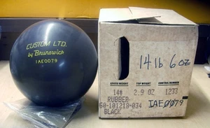 Bola de boliche de goma Brunswick personalizada LTD G4 155 14 lb 6z, TW 2.9 EE. UU. 1987 - Imagen 1 de 7