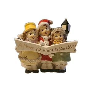 Vintage Thames Christmas Carolers Wall Pocket Planter Merry Christmas To You All - Picture 1 of 8