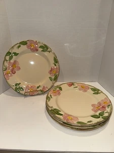 4 Vintage Franciscan Desert Rose 10.5” Dinner Plates. CA, USA Tv Mark! Mint! - Picture 1 of 14