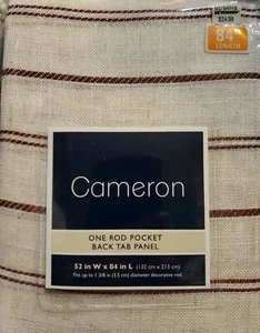 New! Cameron one Rod Pocket/Back Tab Window Curtain Panel 52"x84" - Picture 1 of 4