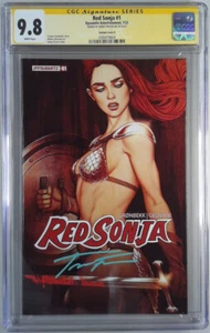 RED SONJA 2023 #1 G CGC 9.8 JENNY FRISON SIGNED VARIANT (SLAB GRADE) - Picture 1 of 1