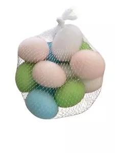 HOBBY LOBBY Pastel Flocked Easter Eggs 2.5” EASTER DECOR FILLER 12 Pieces NEW - Picture 1 of 4