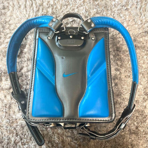 Randoseru Nike Japanese Kids School Bag Backpack Gray Blue Japan Used Good