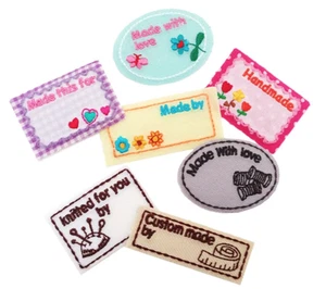 Set of 7 handmade , made by, knitted motifs iron or sew patch appliqué embroider - Picture 1 of 1