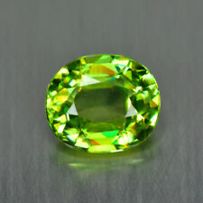 1.16Ct Oval_Dazzling Lustrous Unheated Green Titanite Sphene