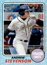 2017 Topps Heritage Minors Blue 98/99 SP #154 Andrew Stevenson Rookie Nationals