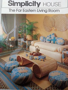 Far Eastern Living Room VTG 70s Simplicity House 107 Pattern Instruction Cards - Picture 1 of 12