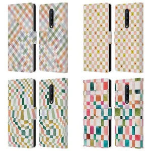 OFFICIAL NINOLA CHECKER PATTERN LEATHER BOOK CASE FOR ONEPLUS PHONES - Picture 1 of 10