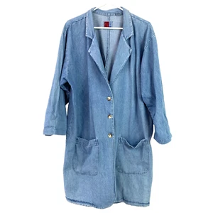 Abrigo vaquero de gran tamaño Sunbelt de colección años 80 90 plumero chaqueta talla grande - Imagen 1 de 5