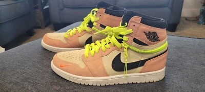 Nike Air Jordan 1 высоты переключатель розовый вольт мужчин ретро кроссовок CW6576-800 размер 8 - Изображение 1 из 4