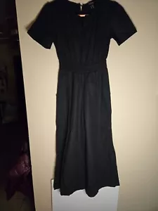 Nicole Miller Linen/Viscose Blend Wide-Legged Jumpsuit With Cinched Waist Sz XS - Picture 1 of 6