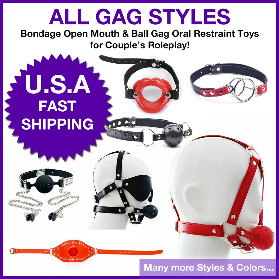 Mordaza de bola boca abierta bondage y junta tórica juguetes de sujeción oral para parejas juego de rol Foto 1 de 3