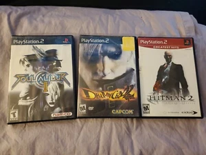 Playstation 2 Game Lot - Soul Calibur, Hitman 2, and Devil May Cry 2 - Picture 1 of 1