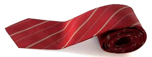 Corbata Londonderry para hombre granate patrón de rayas 55” largo 3” ancho clásica - Imagen 1 de 2
