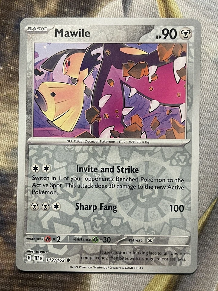 Pokémon TCG Mawile SV05: Temporal Forces 112/162 Reverse Holo Common - Image 1 of 1