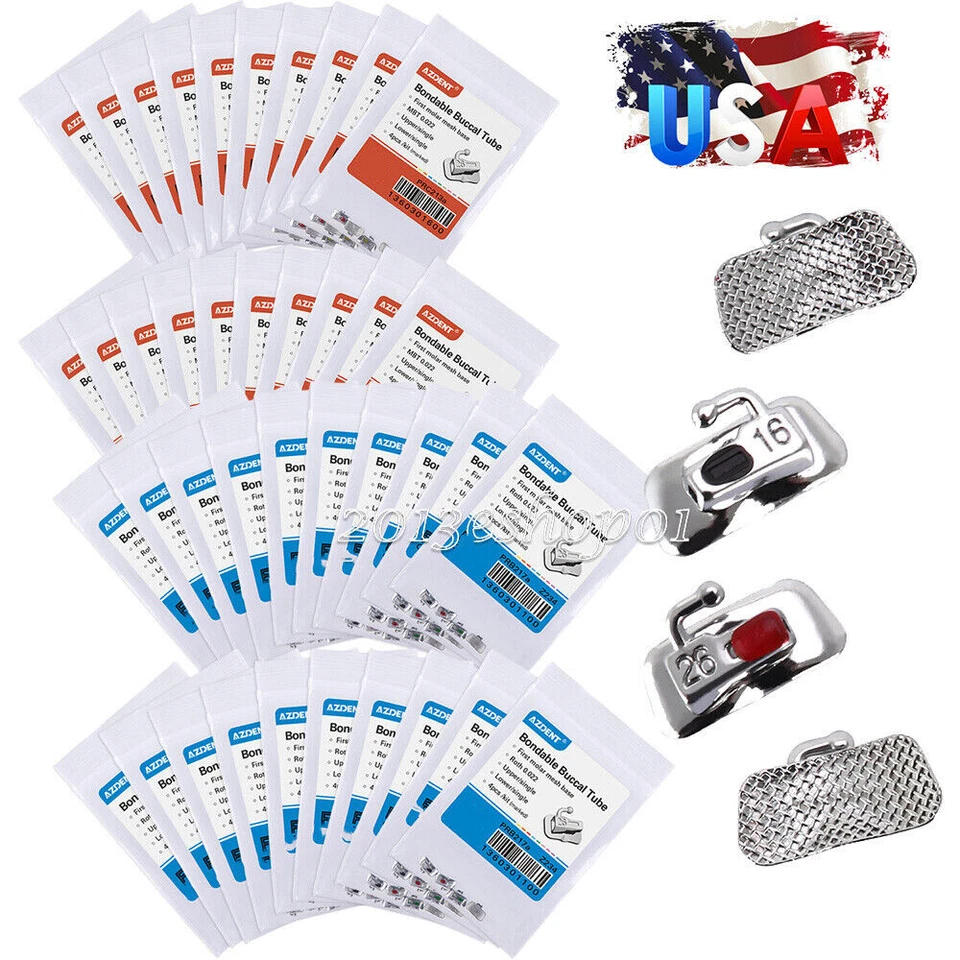  Tubo bucal adhesivo de ortodoncia dental Roth/MBT.022 1er molar AZDENT  Foto 1 de 1