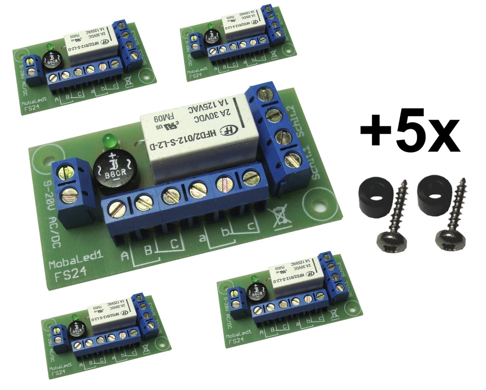 5 St. Universal Fernschalter FS24 mit  9-16V  Relais bistabil m. 2 Umschalter - Bild 1 von 3