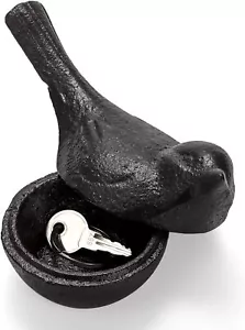 Cast Iron Key Hider, Bird Hide-a-Key Holder, Outdoor Small Garden - Picture 1 of 8