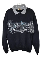 Sudadera De Colección Años 90 Art Unlimited Moto de Nieve Cuello Alto Ropa Deportiva Unisex XL - Imagen 1 de 5