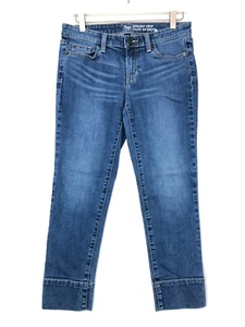 Vaqueros Gap Straight Crop Denim Hasta el Tobillo Medio Lavado Azul Vaqueros Talla 0 25 - Imagen 1 de 3